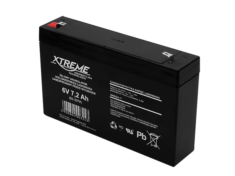 Batteria al gel Xtreme 6V 7,2Ah senza manutenzione 82-207#