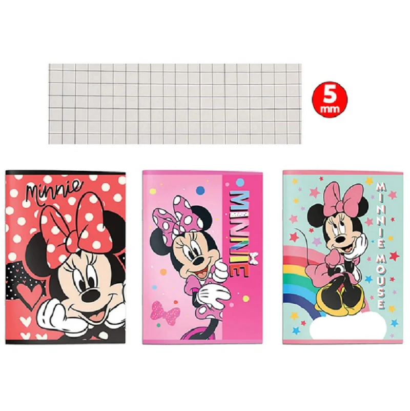 Quaderno A4 Minnie Pacco 12 Pz Assortiti Rigatura 5 mm