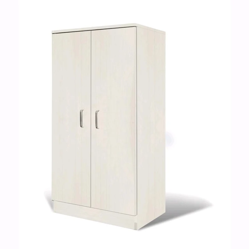Mobile Armadio Multiuso in Legno 2 Ante 6 Ripiani colore Bianco Nordico 55x36x108H cm (CD133-BN)