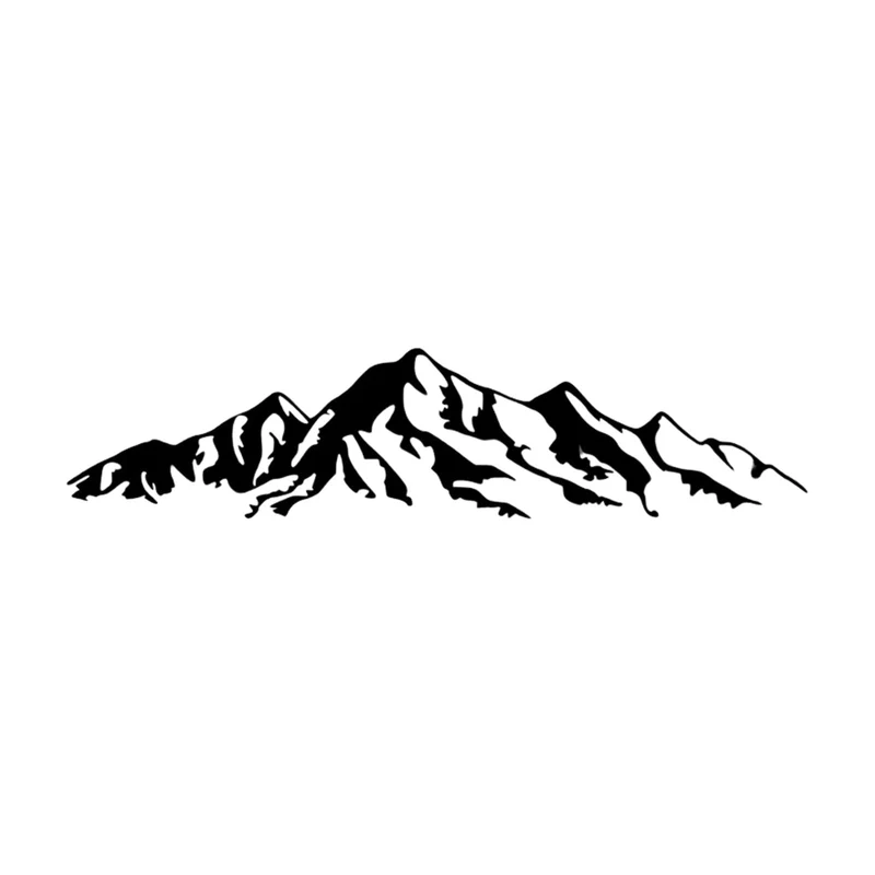 Immagine traforata, decorazione murale 3D, immagine 3D "Alpi" 120x28cm Nero
