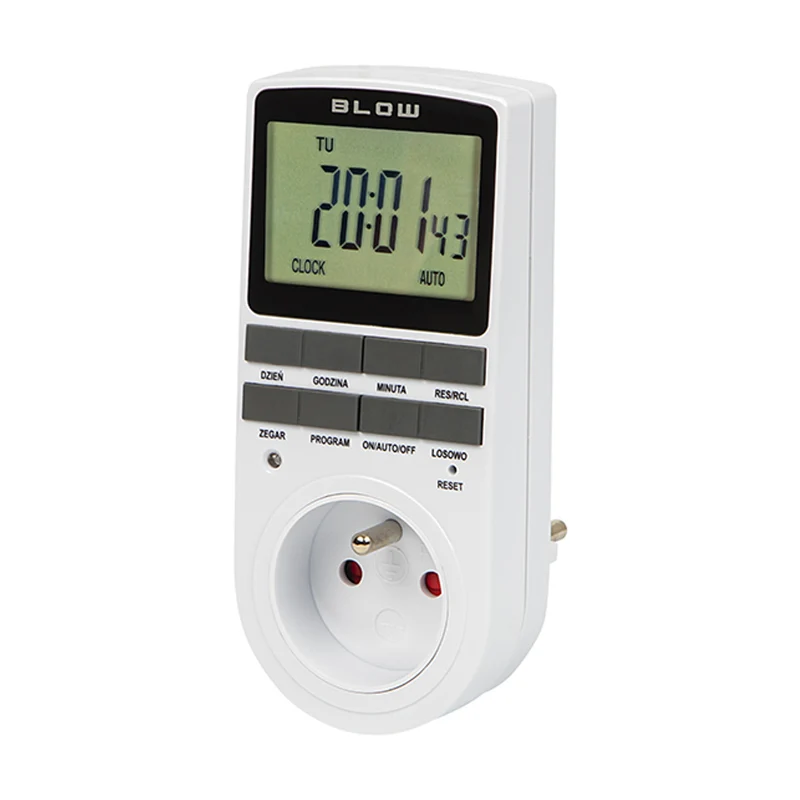 Programmatore timer digitale Blow, display LCD, precisione +/- 1 minuto al mese, 16 diverse combinazioni di funzionamento, 72-016#