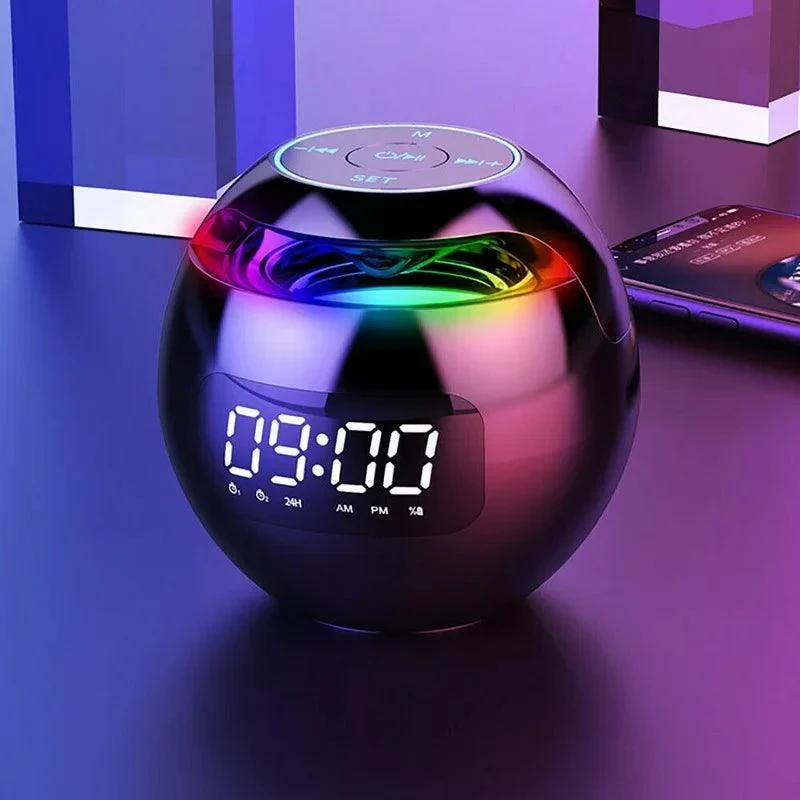 Bluetooth Wekker Speaker met LED Nachtlamp en Digitale Klok voor Slaapkamer