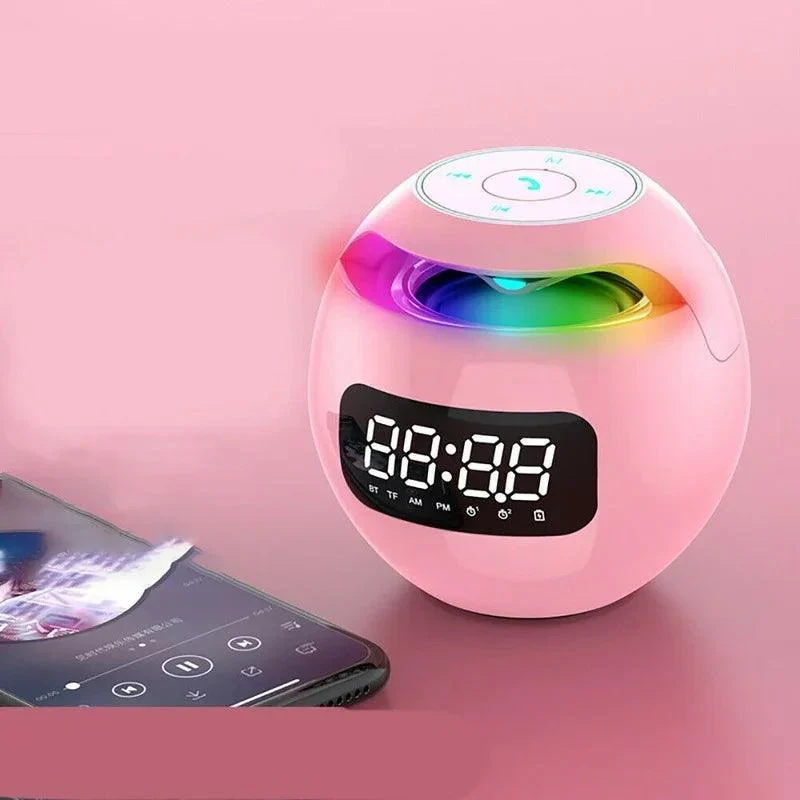 Bluetooth Wekker Speaker met LED Nachtlamp en Digitale Klok voor Slaapkamer