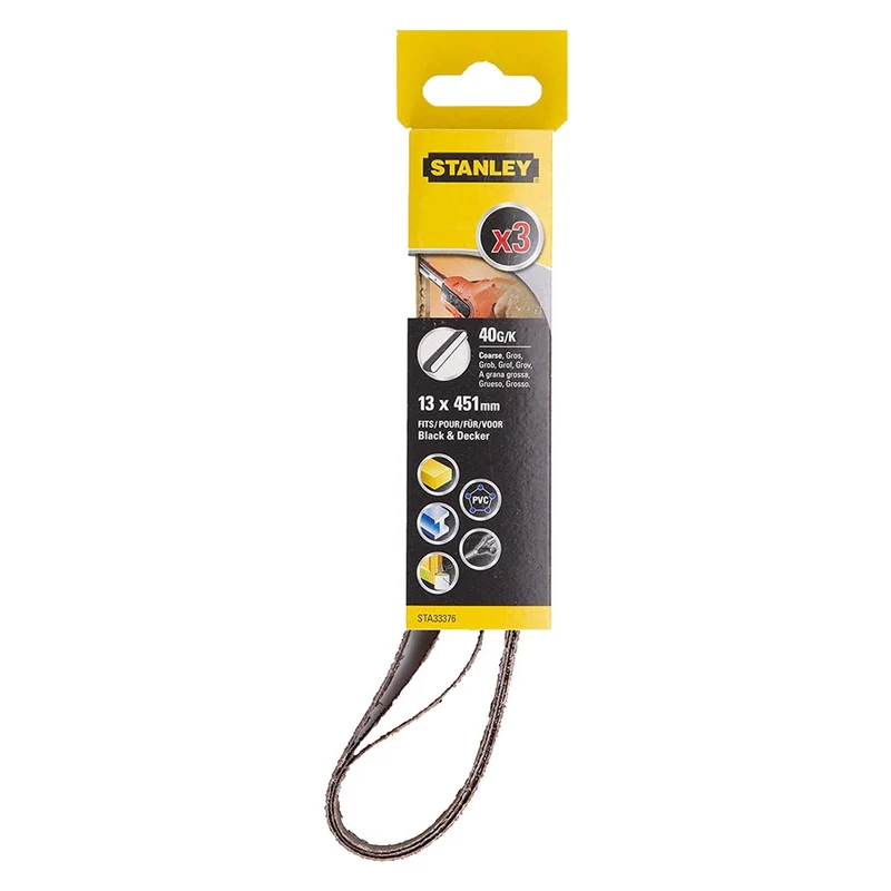 NASTRO ABRASIVO PER LIME ELETTRICHE mm 13 - gr. 40 - STA33376-XJ - STANLEY