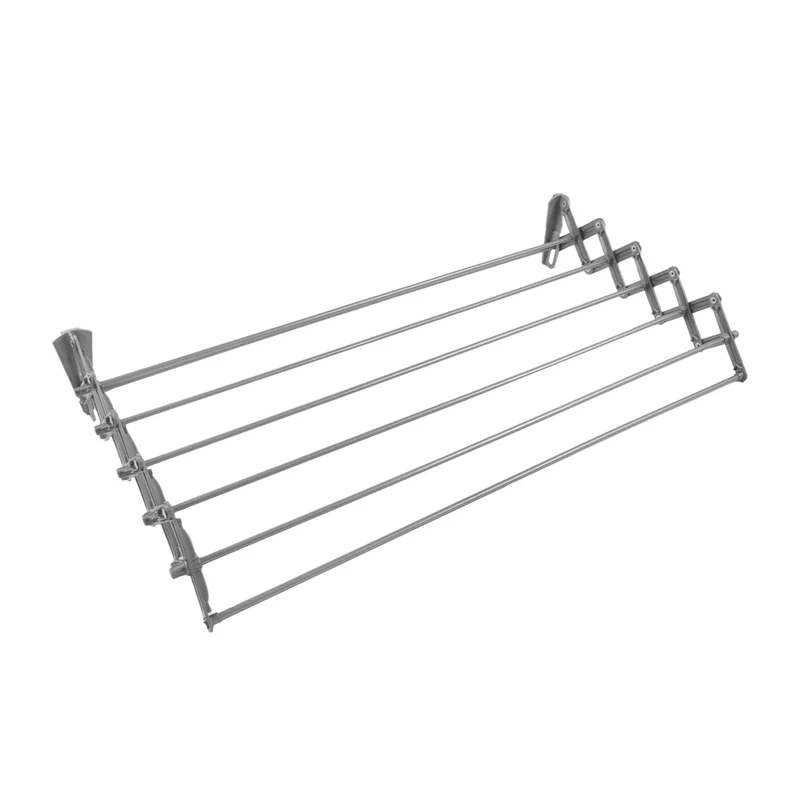 Asciugabiancheria ABJ, a parete, pieghevole, argento, 90 cm