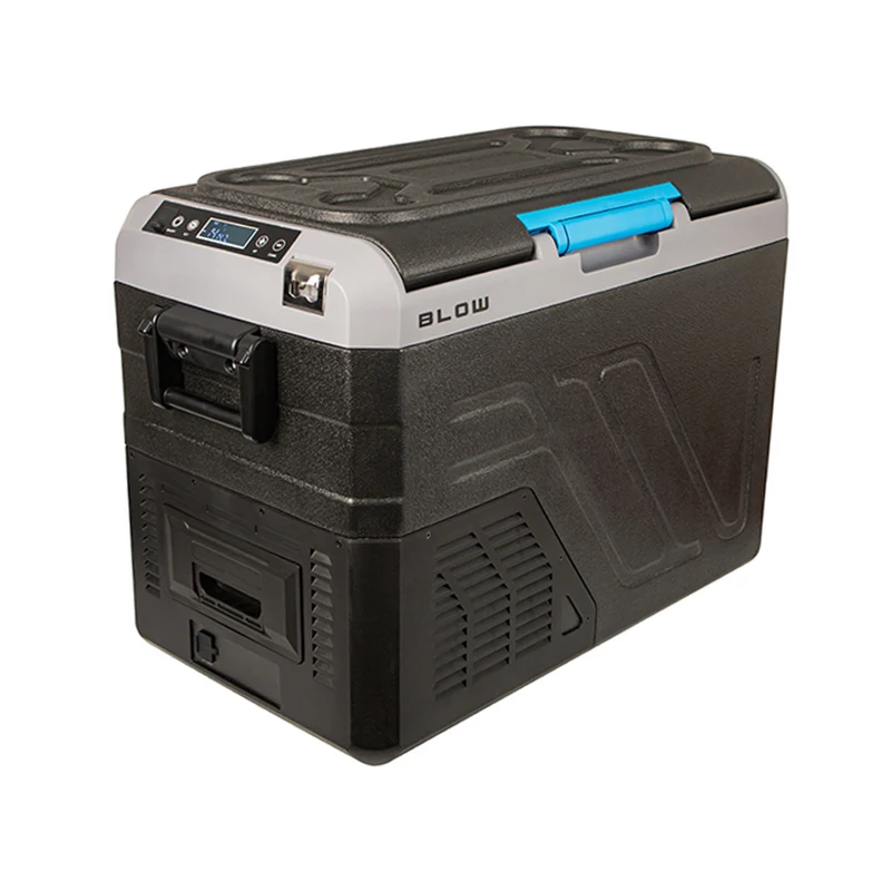 Frigorifero da viaggio per auto a compressore Blow, capacità 35 L, pannello di controllo touch, 12 V, 24 V e 230 V, presa USB-C, 44-208#