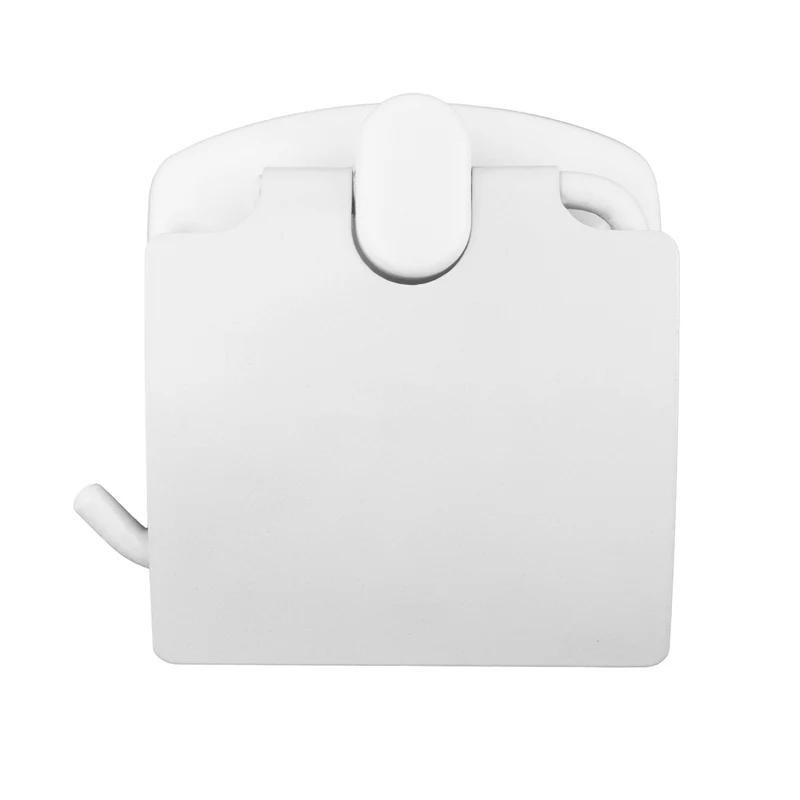 Portarotolo con chiusura a scatto/copertura, bianco, ABJ