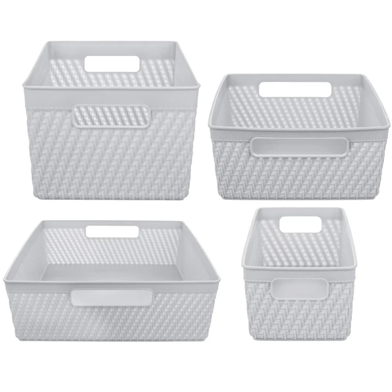 Set di 4 cestini organizer KADAX per riporre oggetti.