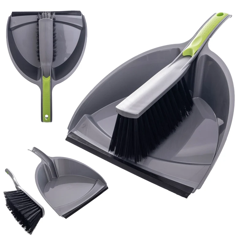 Set KADAX 2 in 1 Scopa e paletta per pulire, spazzare, spatola, spazzola