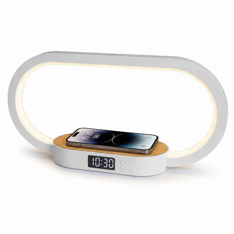 Lampada Orologio con Ricarica Wireless - 15W