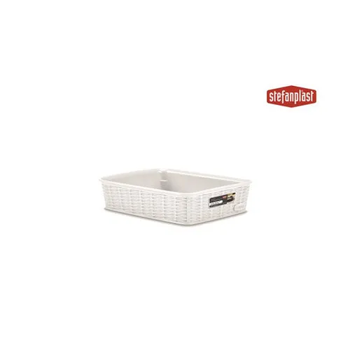 CESTINO LINEA ELEGANCE BIANCO 36X29X13H