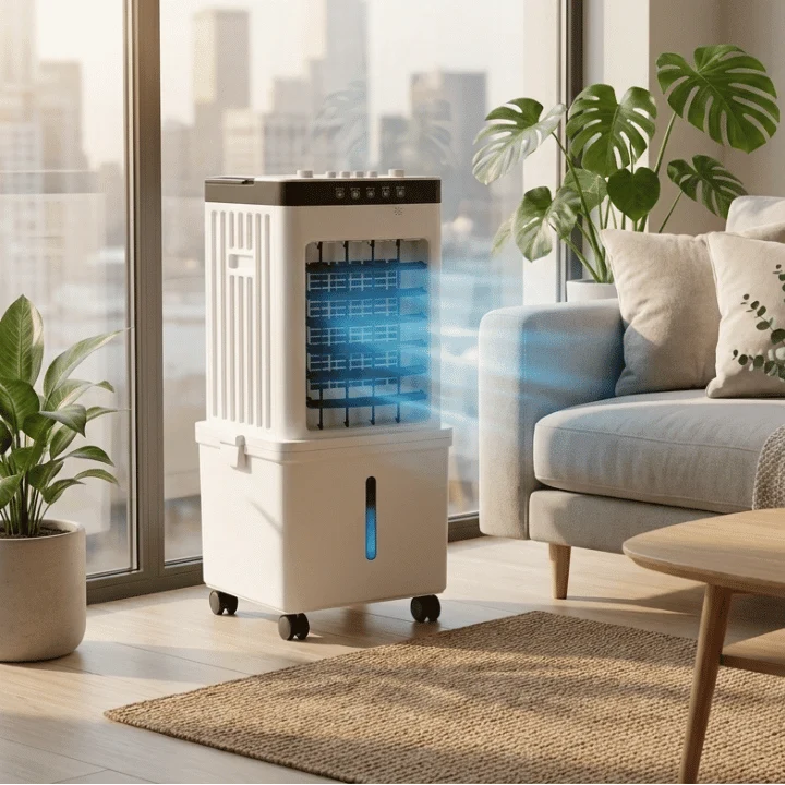 Raffrescatore d'Aria Portatile 3-in-1 con Umidificatore e Ventilatore