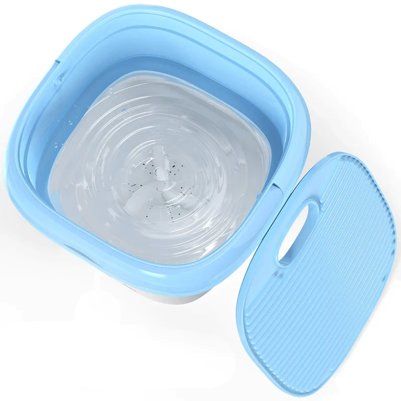 Mini Lavatrice Pieghevole 3L — 3 Programmi + Centrifuga 2 Min.