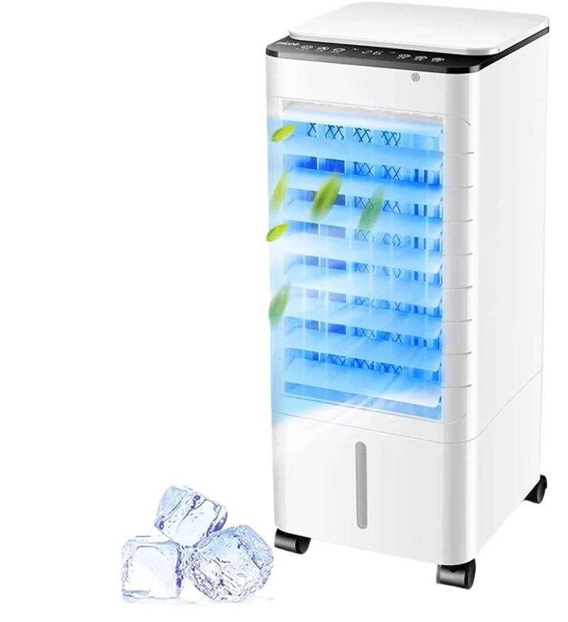 Refroidisseur d’Air Portable 3-en-1 avec Télécommande et Roulettes
