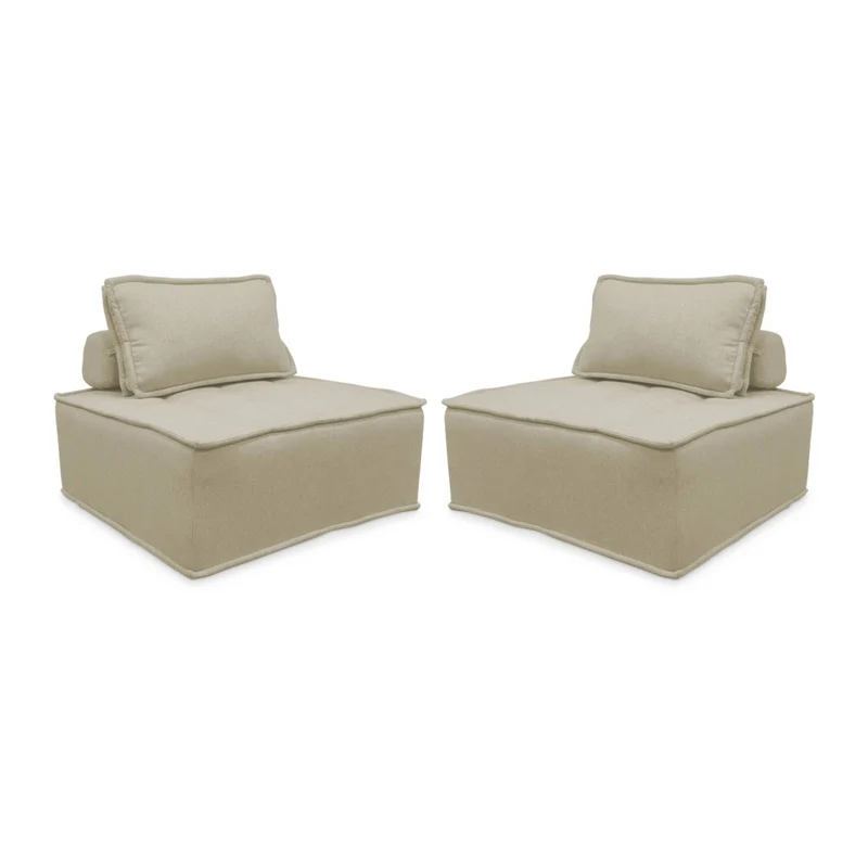 Divano modulare, 2 posti, beige
