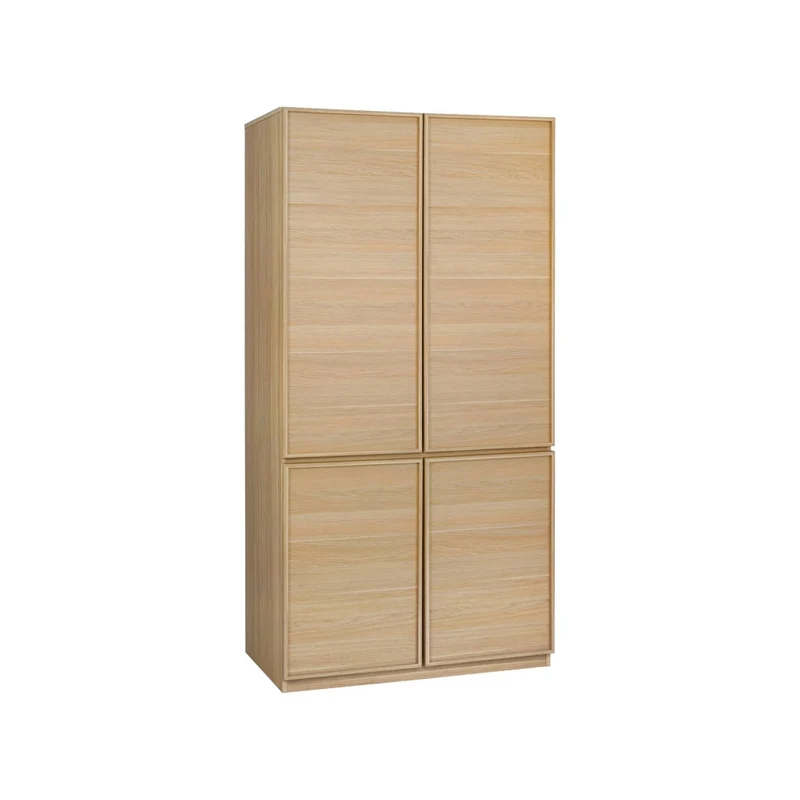 Modulo guardaroba effetto legno 4 ante 1 appendiabiti, marrone