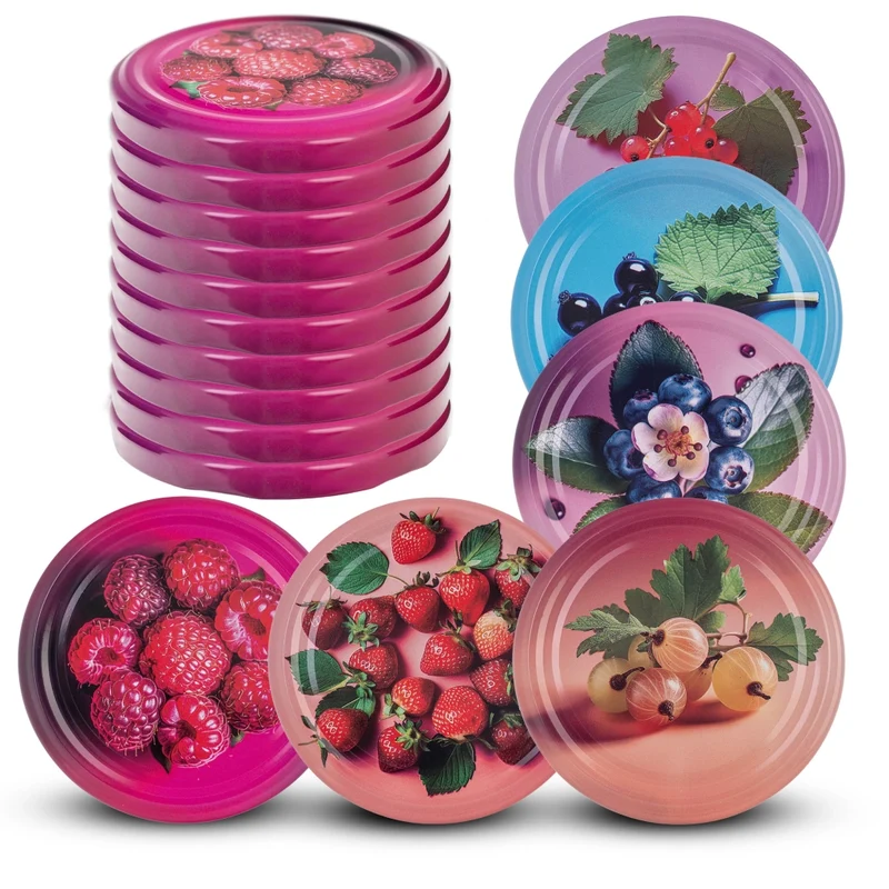 Tappi KADAX per barattoli Fi82 Tappi per barattoli Coperchi per frutta 10 pezzi 6-Lock