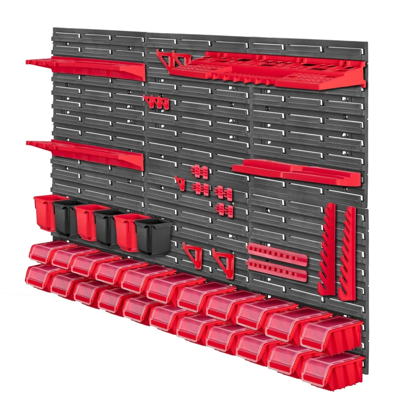 Pannello portautensili KADAX da parete per officina, 117x78 cm, 53 LED, per garage e officina.