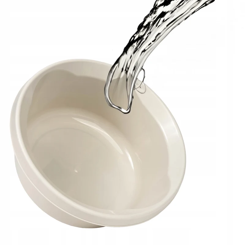 Bacinella per bucato KADAX, 6 litri, in plastica, rotonda, colore bianco.
