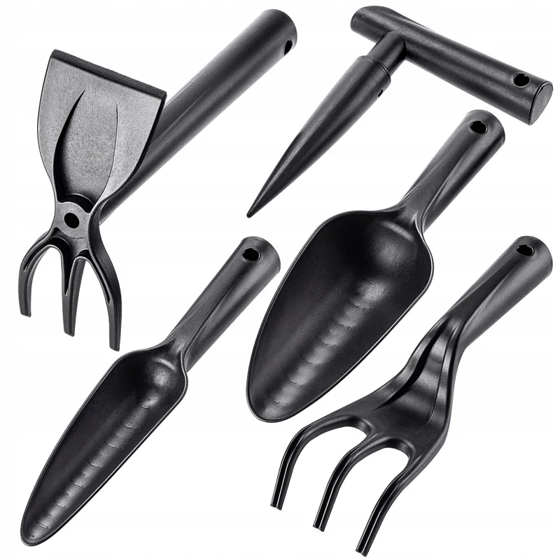 Set di attrezzi da giardino KADAX da 6 pezzi: zappa, raccoglitrice, pala da semina.