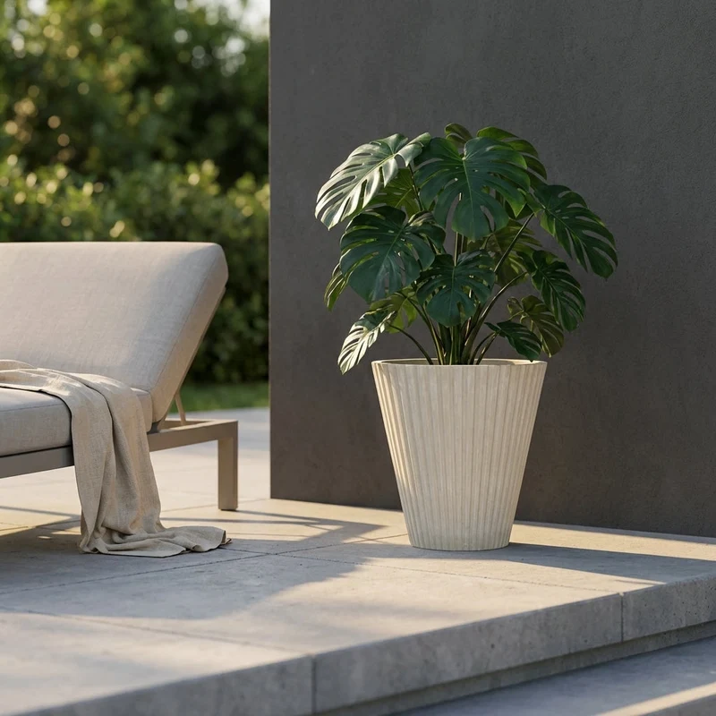 Vaso grande in Fibra sintetica cm 39x39x46 - KENNY