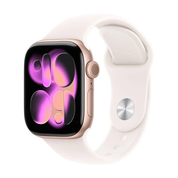 Aw s11 gps+cellular 42mm rose gold aluminium case with light blush sport band - s/m - MF8E4QL/A