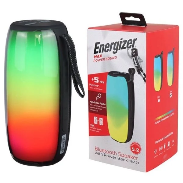 Energizer speaker bt + 1800mah portable fm, micro sd card & usb - BTS121